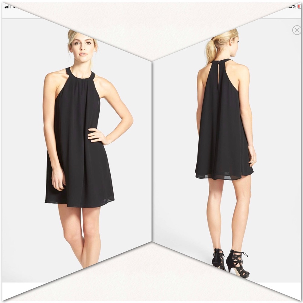 ASTR high neck trapeze  Black dress size Small